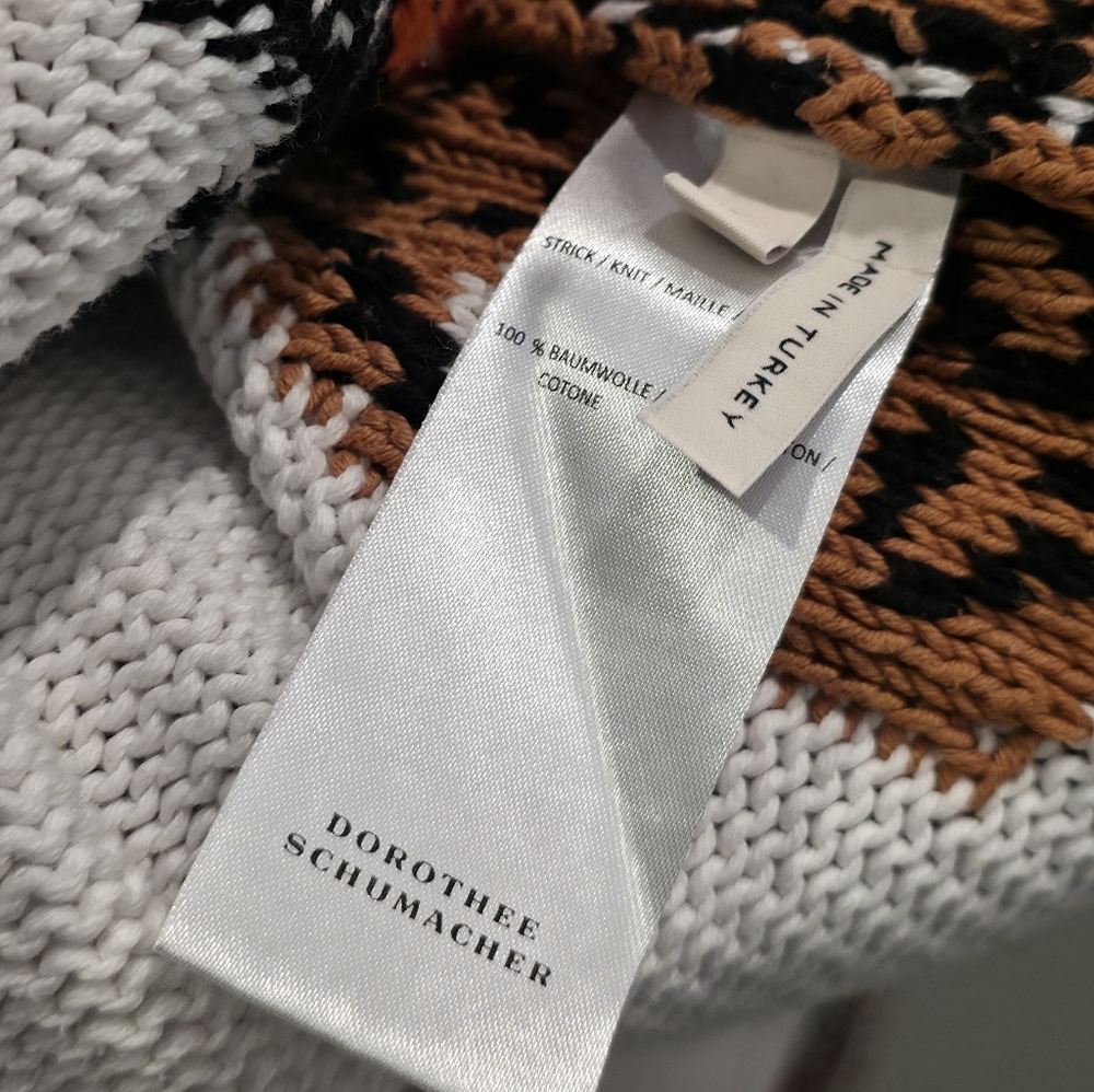 Dorothee Schumacher Fringe Sweater Cotton Knit Size Small - Picture 5 of 14